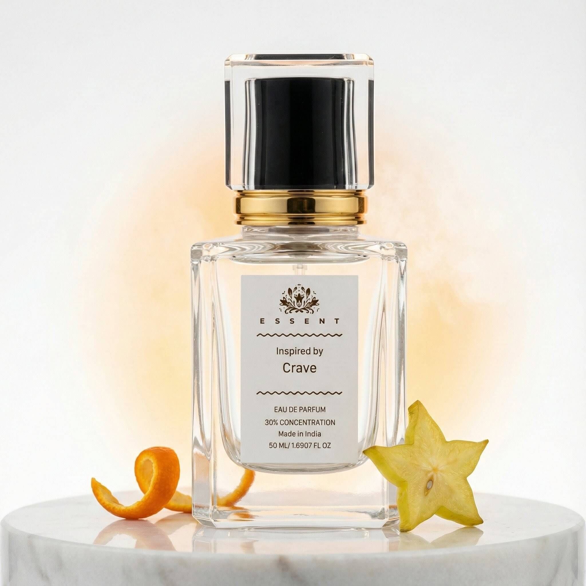 Essent Perfumes Crave Eau de Parfum (EDP) – Aromatic Citrus Woody Long Lasting Perfume – Men’s Fragrance