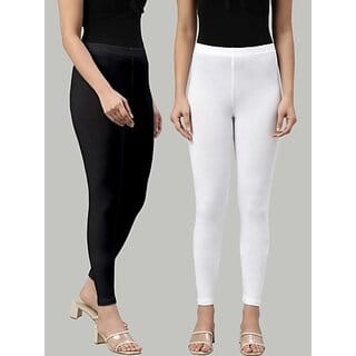 SHE PURE LUXURY WEAR Ankle Length  Ethnic Wear Legging  (Black, White, Solid)