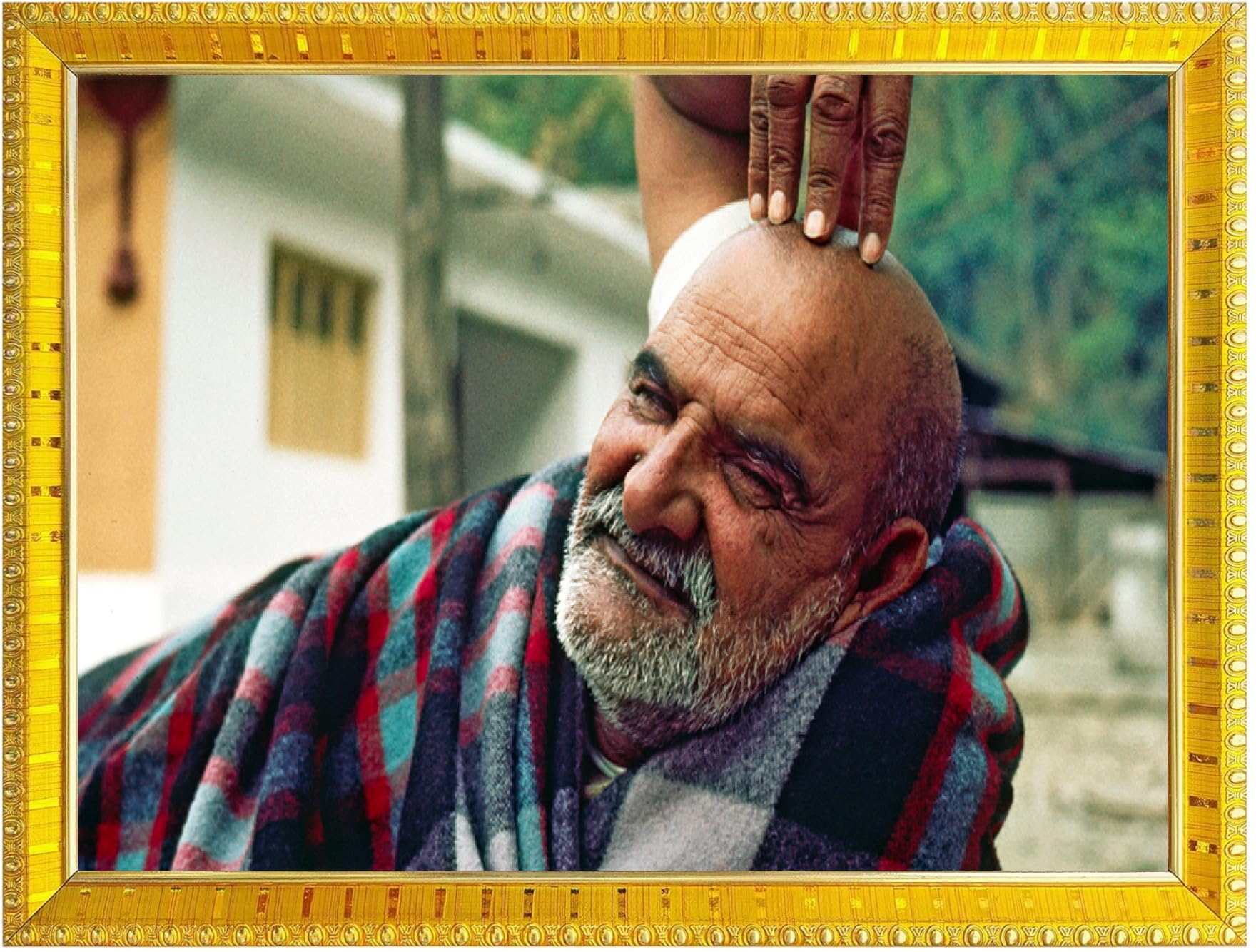 NOKKES Neem Karoli Baba Neev Karori baba Photo Frames Religious Photo frame 5X7 Inch Photo Frame_W36