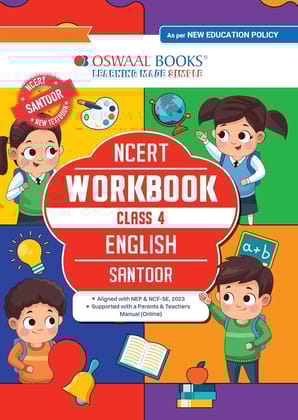 Oswaal Ncert Workbook English Santoor Class 4 with 2025 syllabus latest editions [Paperback] oswaal