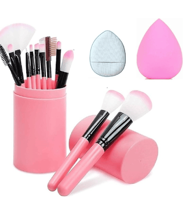 Makeup Brush Set With Storage Box & Finger & Makeup Blender Puff,Pack of 3