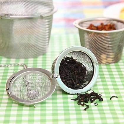 DHRUVINSRI Stainless Steel Easy Tea Filter – Compact, Lightweight, and Convenient for Effortless On-the-Go Brewing, for Tea Lovers | Single Pack