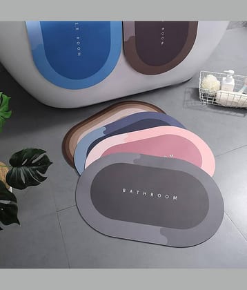 Bhavyta Set of 1 Anti-skid Rubber Door Mat ( 60 X 40 cm ) Assorted Colors