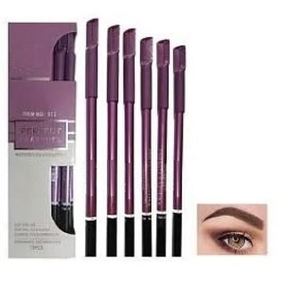 Elecsera Eyebrow Eyeliner Black Pack of 6pcs 2.5 g (Black)