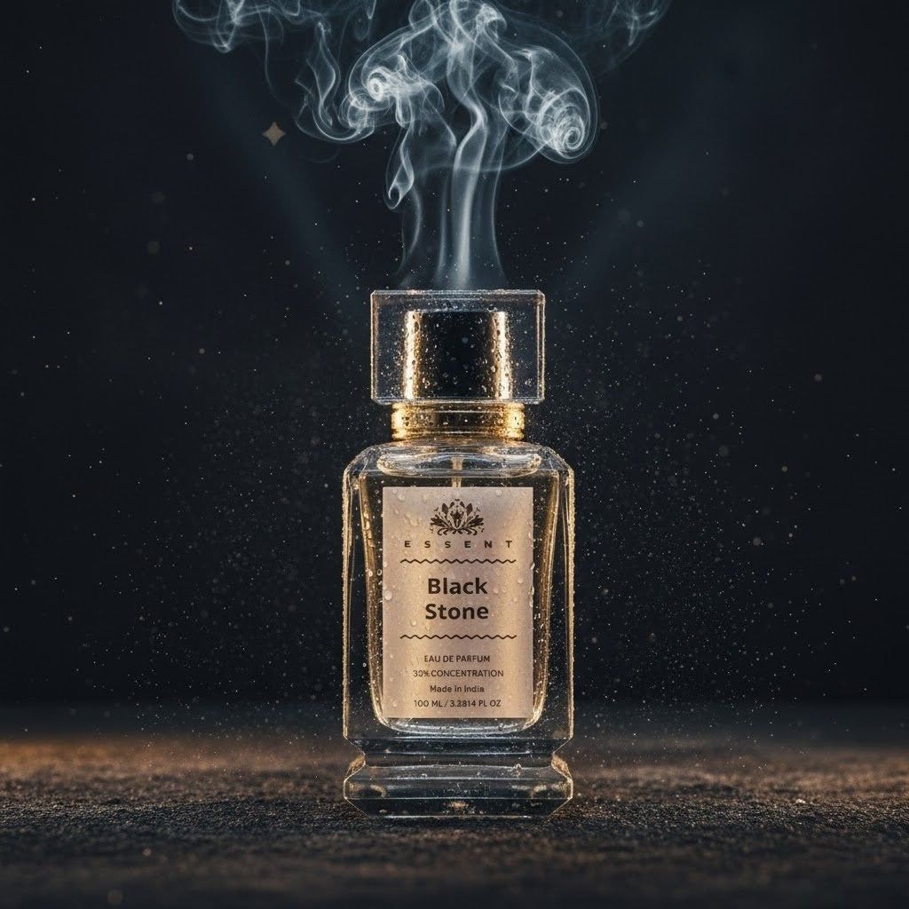 Essent Perfumes Black Stone Eau de Parfum (EDP) – Dark Woody Spicy Long Lasting Perfume – Unisex Fragrance