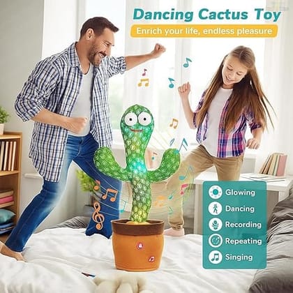 Funny Dancing Cactus Plush Toy with Repeat Recording Feature, Singing Songs and Music | Interactive Learning Toy for Boys & Girls | Soft Stuffed Musical Cactus Toy Funny Dancing Cactus Plush Toy with Repeat Recording Feature, Singing Songs and Music | Interactive Learning Toy for Boys & Girls | Soft Stuffed Musical Cactus Toy