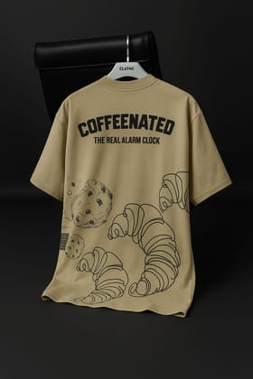 Coffeenated Premium Oversized Unisex T-shirt | 240 GSM Imported Looper | Brown