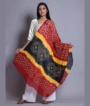 Anjaneya Creations Cotton Women Dupatta ( Black,Red,Yellow , Pack of 1 )