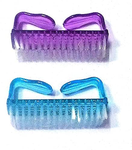 Elecsera Nail Art 2 Sizes Cleaning Brush Tool Manicure Pedicure(Pair)