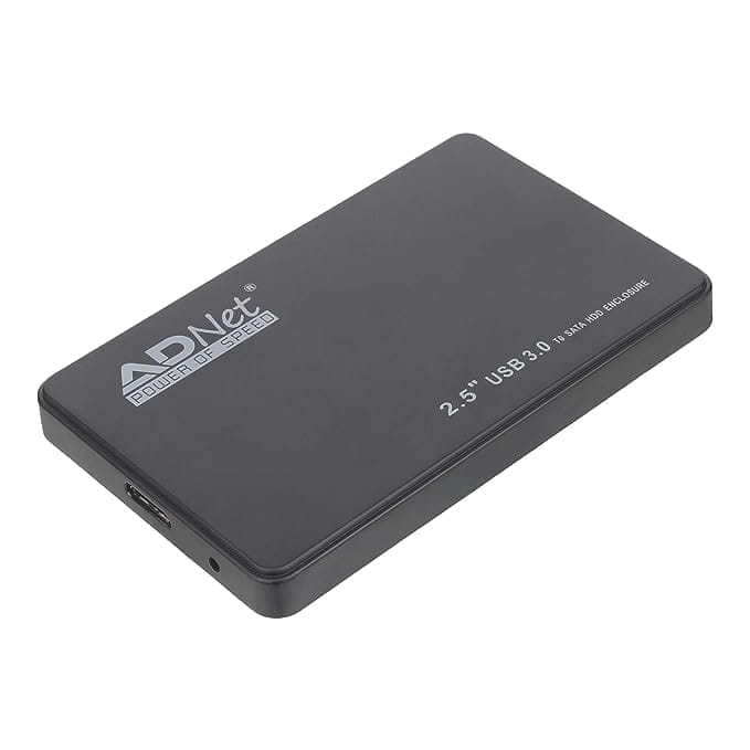 USB 3.0 HDD Enclosure 2.5" Case for SATA SSD HDD High Speed (Black)