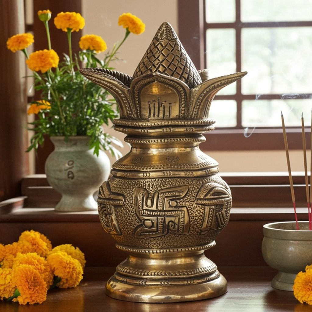Brass Showpiece Kalash Statue (BSMAS1082 C)