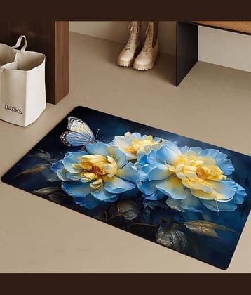 mahek accessories Set of 1 Anti-skid Rubber Door Mat ( 40 X 60 cm ) Assorted