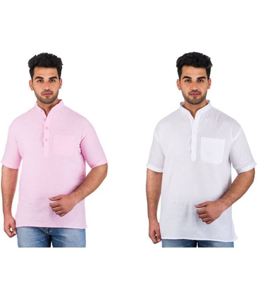 DESHBANDHU DBK Multi 100 Percent Cotton Kurta Pack of 2