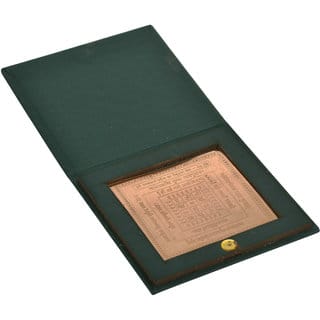 KESAR ZEMS Energised Pure Copper Bhaktamar  Stotra/Shlok/Gatha-23 Yantra With KZ Box(7.5 cm x 7.5 cm x 0.01 cm) Brown.