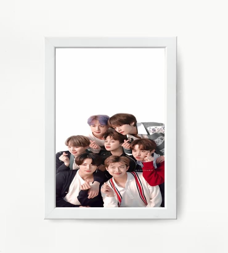 NOKKES Bts Army Bangtan Boy V suga J-Hope Jungkook Jin Jimin Rm 5X7 Inch Size Photo Frame Photo Home Office_EQW265