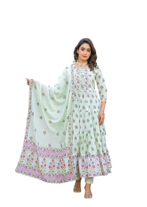 Designer Women’s Kurta Set with Dupatta | Trendy Printed Kurta with Matching Pants & Dupatta for All Occasions