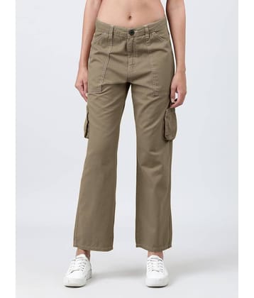 Bene Kleed Women Straight Fit Carpenter Style Trouser with Contrast Stitch