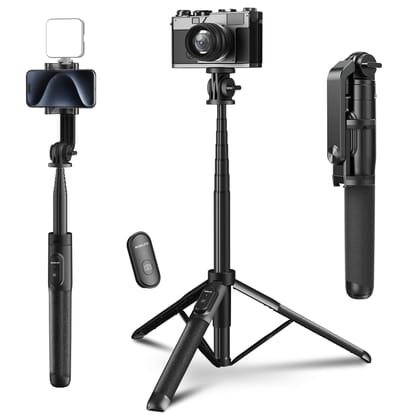 Mobilife 64" Multi-Function Selfie Stick Tripod Long Selfie Stick for iPhone&Android Multiple Mount for Camera Gopro Fill Light Aluminum Portable Mobile Tripod with Bluetooth Remote,Black Black / 64 inch (Aluminum) Mobilife 64" Multi-Function Selfie Stick Tripod Long Selfie Stick for iPhone&Android Multiple Mount for Camera Gopro Fill Light Aluminum Portable Mobile Tripod with Bluetooth Remote,Black Black / 64 inch (Aluminum)