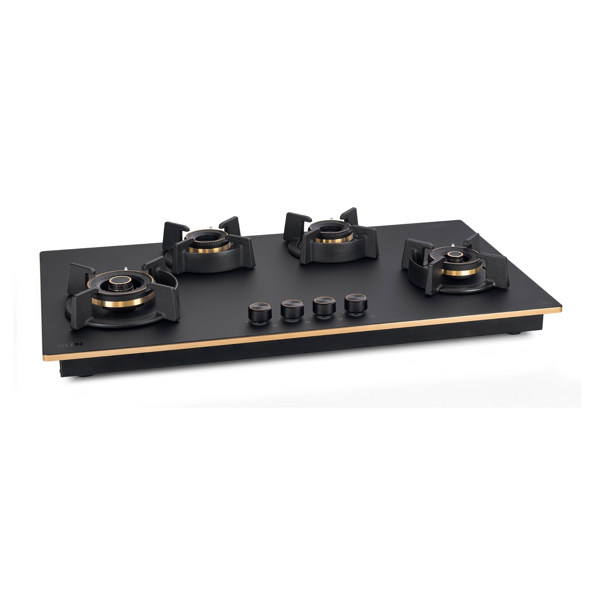 4 Burner DFVS Matte Glass Hob Top 2 Triple Ring Full Brass Burners Auto Ignition (BH-1094RCIHTDFT2TRMG)
