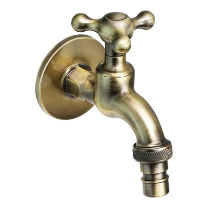 Orvos Water Tap, Monarch, Full Brass Faucet, Antique Copper Color, for Gardens, Watering Plants, and Outdoor Washing Machines