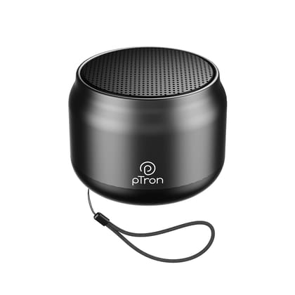 pTron Newly Launched Fusion Hook v2 6W Bluetooth Speaker with 8 Hrs Playtime, 2.04" Neo Driver for Pristine Sound, Mini Size Portable Speaker, BTv5.1 Connectivity, TWS Feature & Type C Charging(Black) Black / One Size