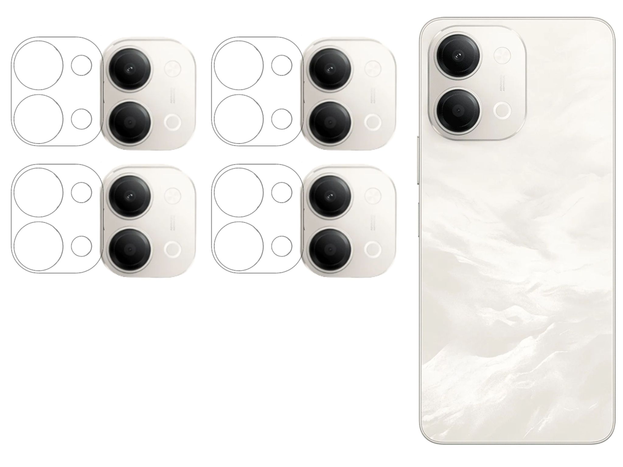ISAAK Back Camera Lens Protector compatible for Vivo Y11 5G (Pack of 4)