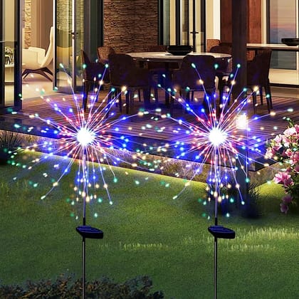 Solar Firework Lights 2 Pack 120 LED Outdoor Solar Garden Lights