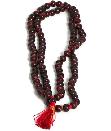 DvR ClicK Red Sandalwood (laal Chandan) Prayer / Jap Mala Of 108+1 Beads