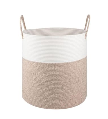 Generic Cotton 12x14 Inch-Kidi-Handle Storage Basket For Clothes With Out Lid (Kidi-White)-PID66353 Generic Cotton 12x14 Inch-Kidi-Handle Storage Basket For Clothes With Out Lid (Kidi-White)-PID66353