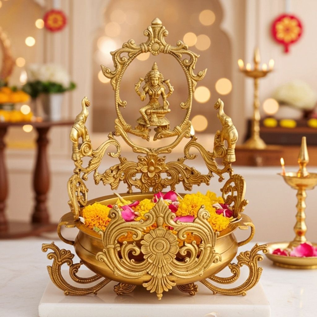 Brass Decorative Laxmi Figure Home Decor (BSMAS1154 A)