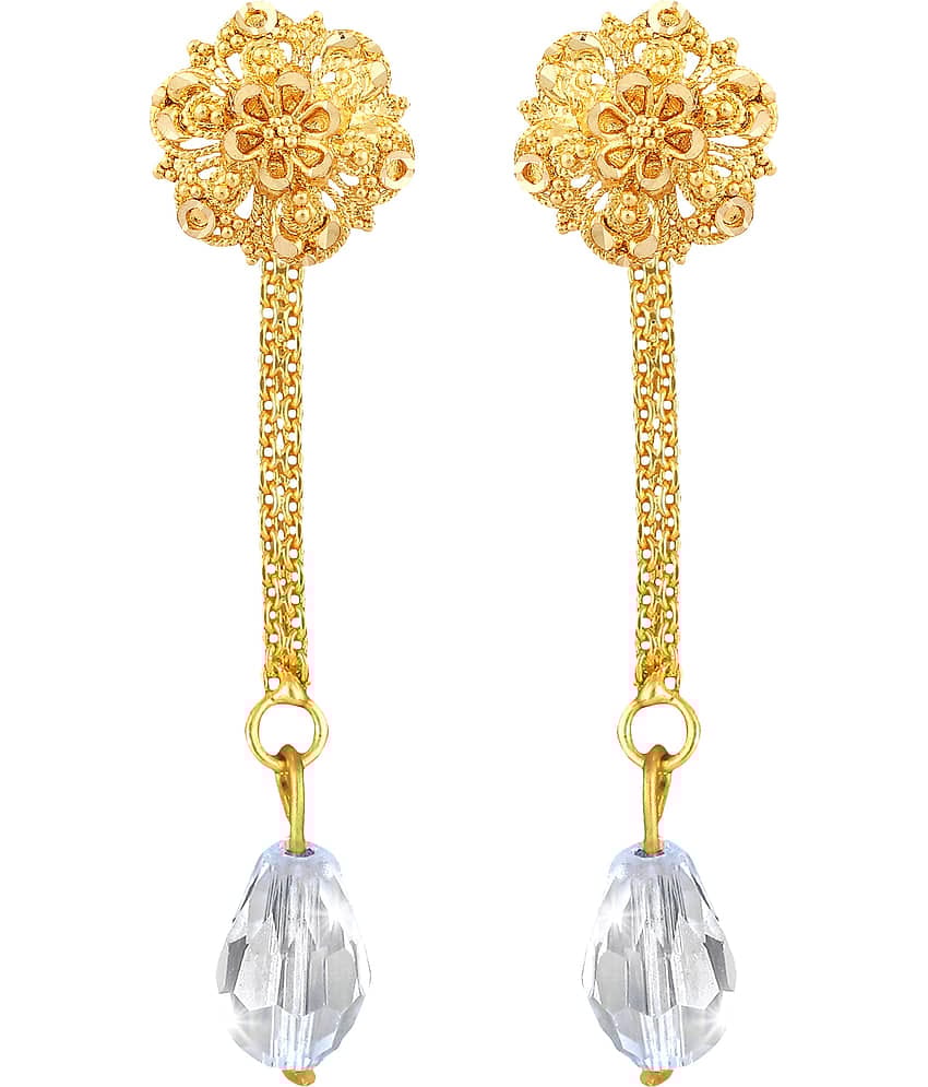 VIVASTRI Golden Drop Earrings ( Pack of 1 )