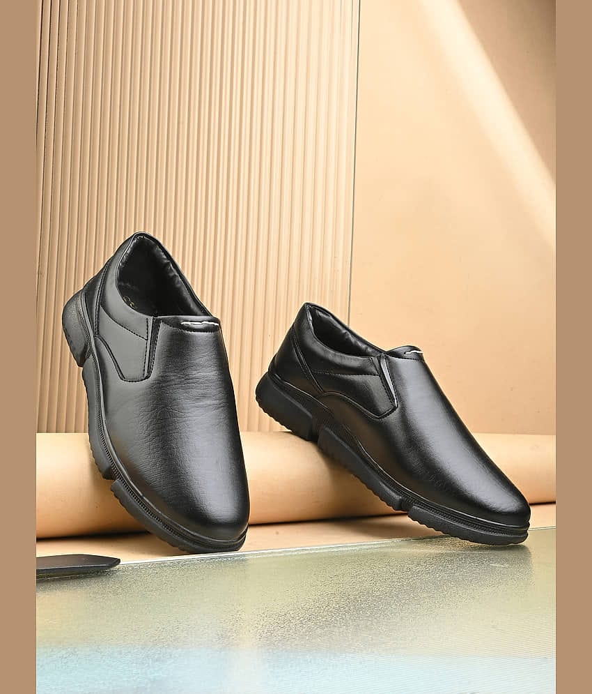 NAAL Black Men's Mocassin Formal Shoes