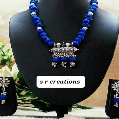 Cotton Beaded Necklace
