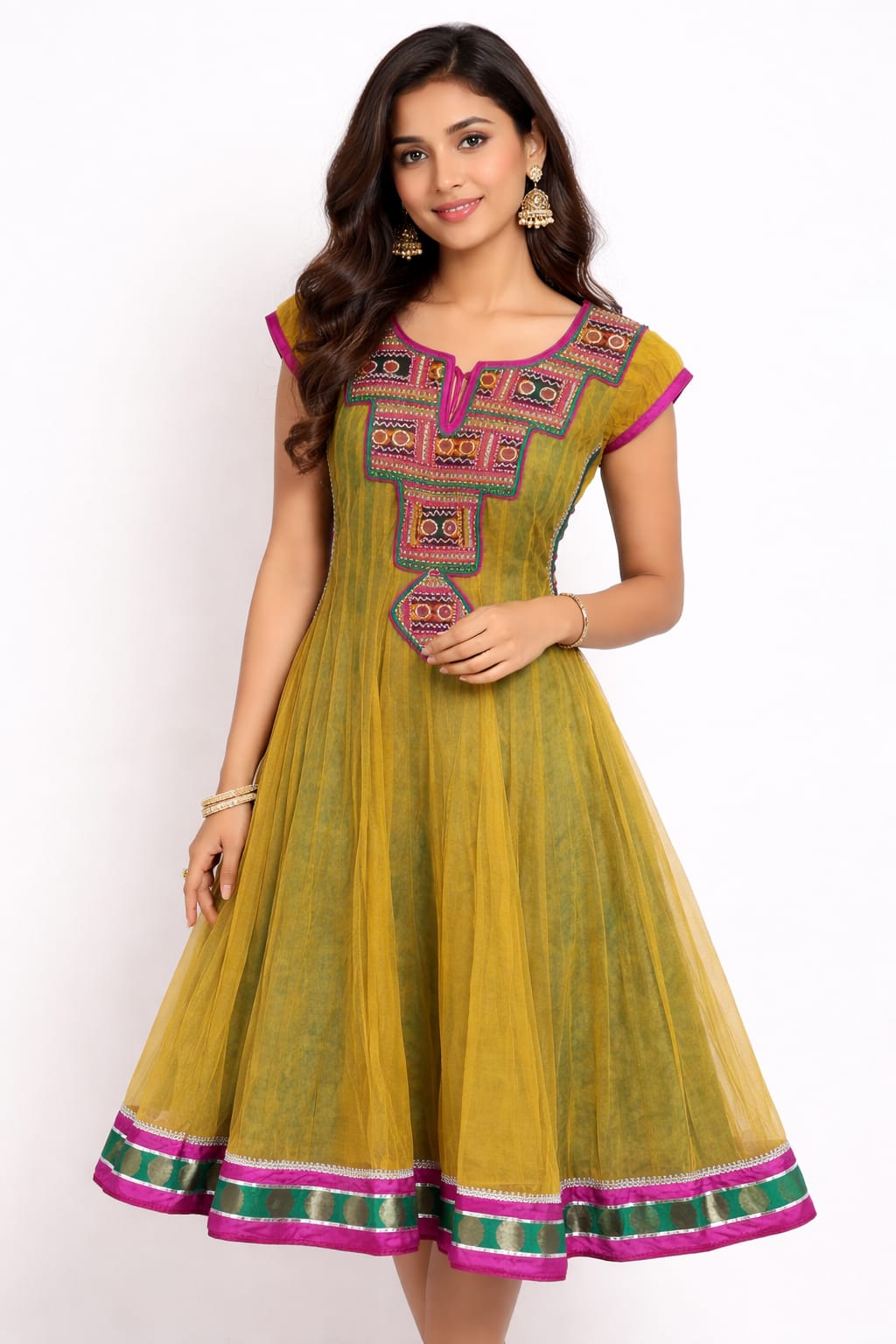 Only anarkali frock Embroidery