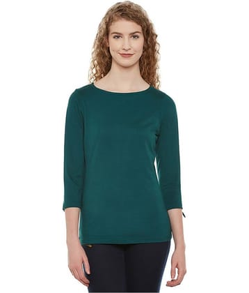 Miss Chase Women's Cotton Regular Top ( Green )