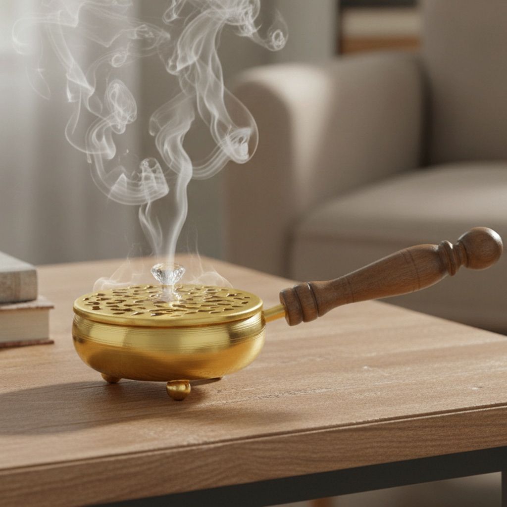 Iron Loban Dan Incense Burner | Iron Loban Burner | Dhoop Dani for Home Pooja & Religious Use, Length : 9 Inch (IMAS197 G)