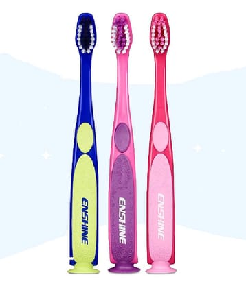 Enshine Infant to Toddler Toothbrush, Gum Protection, Easy Grip for 12+ Months Kids (Pack Of 3)