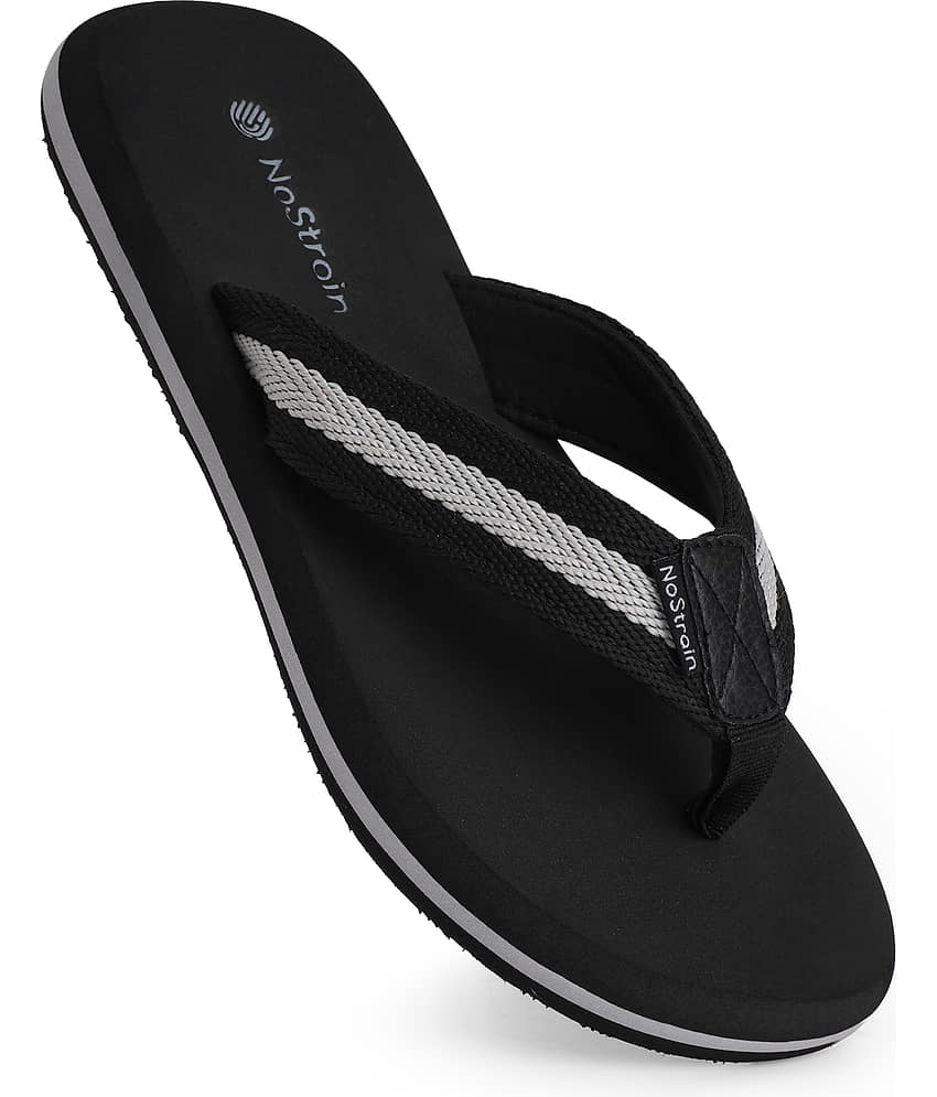 NoStrain Black Men's Daily Slipper