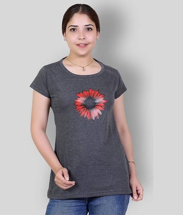 Varenyam Women Cotton Regular Fit Round Neck T-Shirt ( Grey )