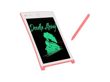 Portronics Ruffpad 8.5 LCD, One-Press Erase, 8.5 Inches Screen, Erase Lock Switch - Pink