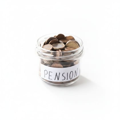 Pension Savings Glass Jar