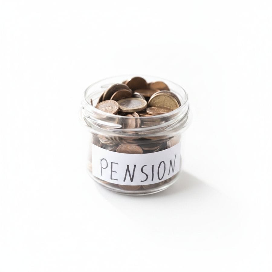 Pension Savings Glass Jar