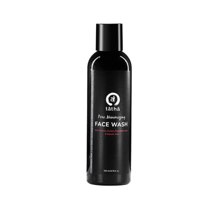 Tatha Pore Minimizing Face Wash | With Glycolic Acid, Niacinamide & plant stem cells | Reduce Pore Formation, Dead Skin & Pigmentation | Sulphate & Paraben Free | For Oily, Acne-Prone & Combination Skin | 200ml