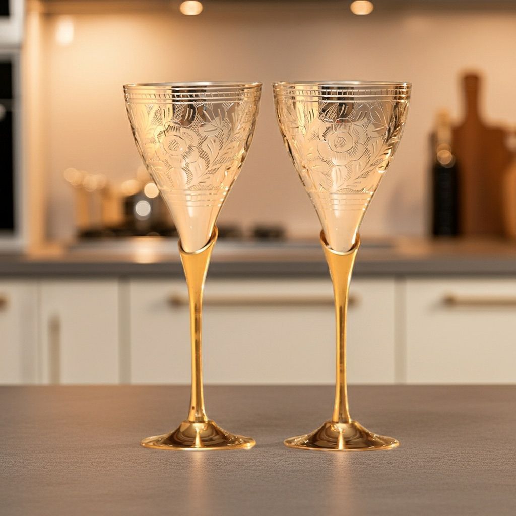 Goblet 2 Pcs. Pakij With Silver Finish (BMAS078)