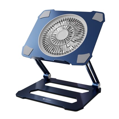 Portronics My Buddy K10 Laptop Stand, Better compatibility, Anti-slip silicone pads, Carbon steel construction, Ventilated design