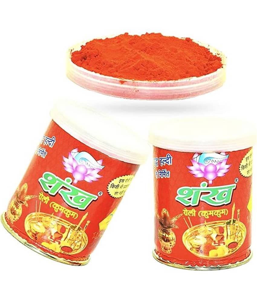 RUDRADIVINE Kumkum Roli Dark Red Kumkum Powder Roli for Tilak and Pooja(2 Pack of 30 gm Each)