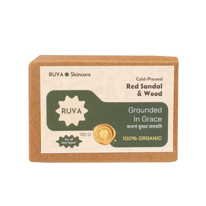 RUVA Handmade Red Sandal & Wood Cold-Pressed Ayurvedic Soap Bar | Enhances Glow & Evens Tone, Skincare Rituals | Velvety Lather, Face Safe | Natural Skincare for All Skin Types RUVA Handmade Red Sandal & Wood Cold-Pressed Ayurvedic Soap Bar | Enhances Glow & Evens Tone, Skincare Rituals | Velvety Lather, Face Safe | Natural Skincare for All Skin Types