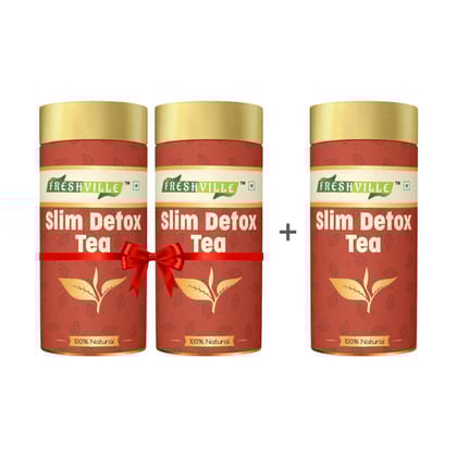 Freshville Slim Detox Tea 3 Month Pack Slim Down and Detoxify Body with Herbal Blend 300gram