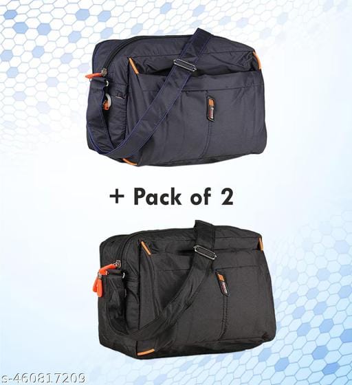 Unisex crossbody polyester messenger one side sling bag for men and women combo of 2