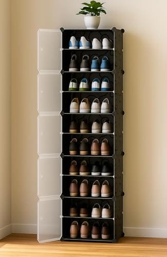Zemic ππ ππ‘ππ₯π Plastic Shoe Rack for Home with π ππ¨π¨π«